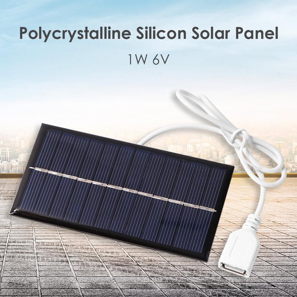 1W 6V Mini Panel Solar DIY Sistema Solar para cargadores de células de banco de energía de teléfono
