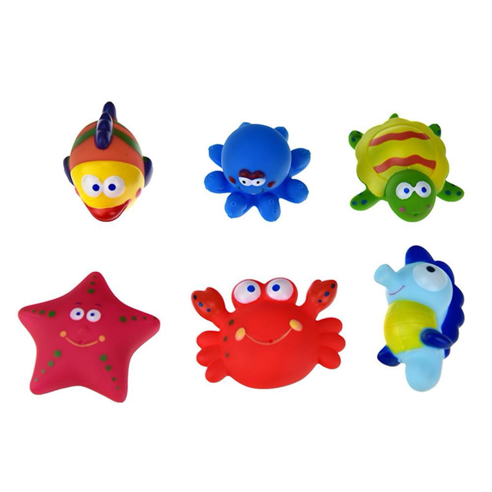 Cameland Jouets de Bain pour Bébé, Ensemble de Jouets de Bain Marins 7 Pcs