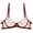 Red, variant on ,Women's 3/4 Cup Underwire Sexy Bra Embroidery Demi See Through Bras Push up Mesh Sheer Unlined Bralettes Black 34