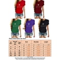 thumbnail image 2 of Gomelly Ladies T Shirt Lucky Letter Tee Breathable Summer Tops Women Soft Holiday T-shirt Short Sleeve Tunic Blouse Green M, 2 of 2