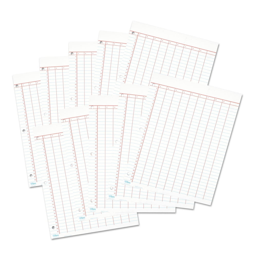NATIONAL Brand Analysis Pad 45604 4 Columns 11 x 8.5" 50 Sheets Green Paper 
