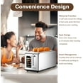 thumbnail image 5 of 4 Slice Toaster with Touch Screen, Stainless Steel Design, 1.5" Long Slot, Timer, Defrost, Reheat, 5 of 7