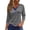 13#Black, variant on Womens Tops 3/4 Sleeve Henley Striped Button Down Shirts Three Quarter Length Summer T Shirts Women's Blouses