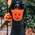 thumbnail image 4 of Halloween Pumpkin Candy Bucket Plastic Pail with Handle for Kids Trick-or-Treat Candy Storage - O, 4 of 5
