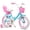 Blue, variant on Glerc Maggie 14 inch Kids Girls Bike for Ages 3-5 Years Old Children, Princess Style Kids Bicycle with Doll-Seat & Basket & Training Wheels, Purple