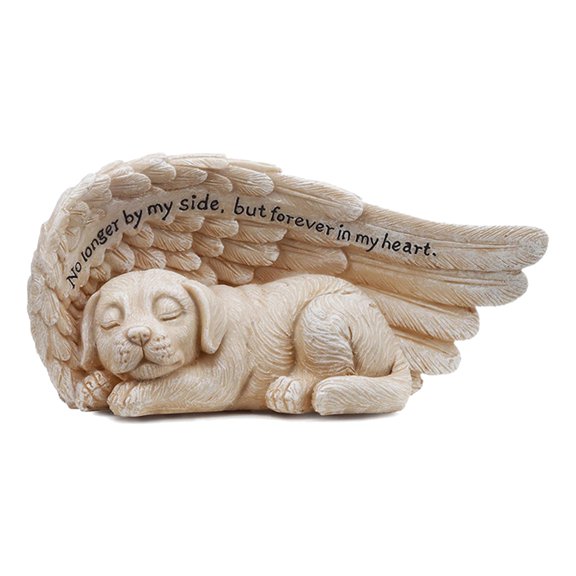 mynkyll Dog Angel Pet Memorial Statue Resin Sleeping Dog Memorial Statue To Honor Beloveds Pet Creative Handicrafts Ornament For Home Garden Yard (Dog Angel)