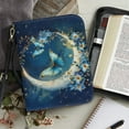thumbnail image 4 of FOR U DESIGNS Moon Butterfly Floral Bible Cover Leather Size XL Wear Resistant Bible Case Purse Waterproof Sturdy Bible Protector with Adjustable Strap and Sturdy Handle Zippered Scripture Bag, 4 of 7