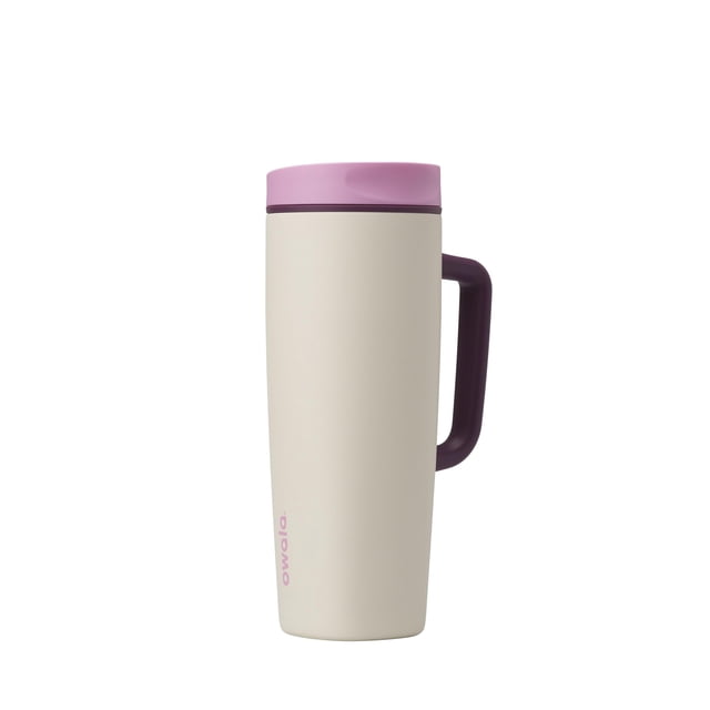 Vaso de Viaje Owala SmoothSip 710 ml a Prueba de Fugas Rosa/Tan