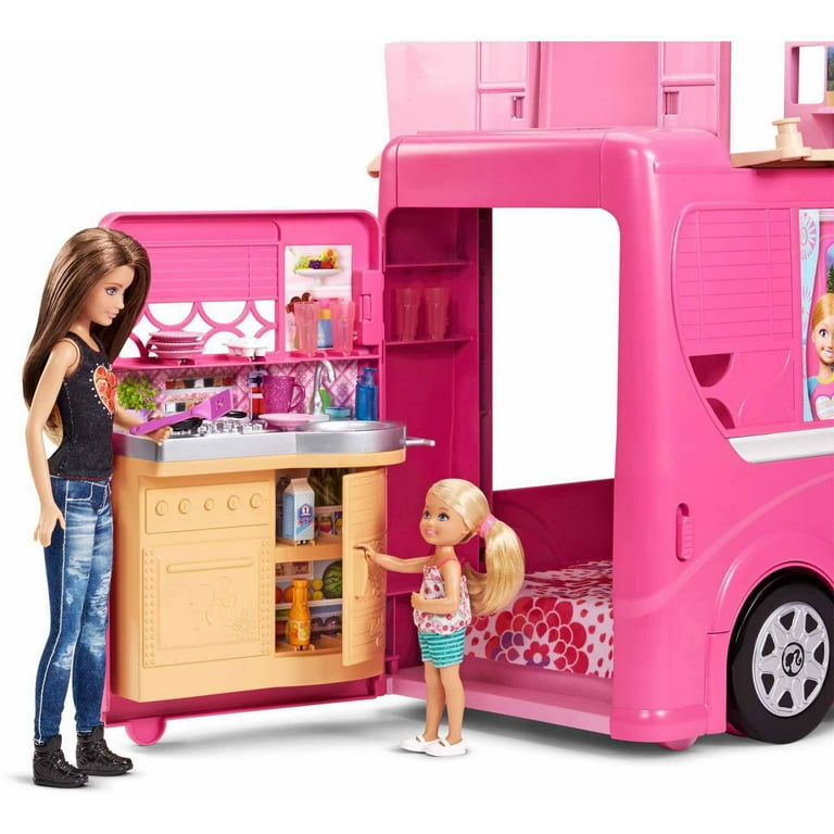 Barbie pop up sales camper walmart