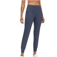 thumbnail image 2 of Wycnly Womens Jogger Pants Womens High Waist Sports Pants Solid Lightweight Stretchy Workout Athletic Sweatpants Casual Pocket Comfy Yoga Jogger Long Pants Leggings Fall, 2 of 7