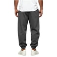 thumbnail image 4 of 8 Colors Baggy Oversized Jogger Sweatpants for Men,Elastic Waist Drawstring Seam Detail Soft Pants with Cuffed Ankles for All Season Casual Outfits, 4 of 4