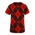 thumbnail image 5 of Fewfanhot Women's Tops Printed V-neck Short Sleeved Pocket Scrub Top, 5 of 5