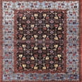 thumbnail image 1 of Ahgly Company Machine Washable Indoor Square Industrial Modern Gunmetal Gray Area Rugs, 7' Square, 1 of 7