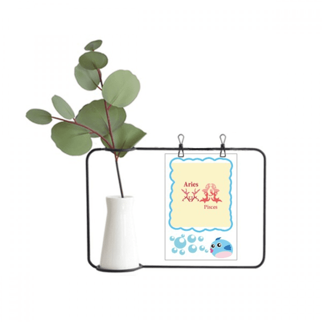Aries Pisces Feeling Pair Transparent Glass Hanging Vases Decoration Bottle