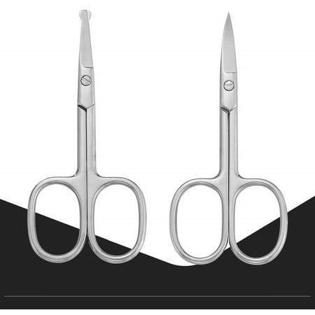 Stainless Steel Grooming Scissors - Eyebrow Scissor, Beard & Mustache ...