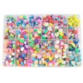 thumbnail image 5 of 480 cuentas de arcilla polimérica con flores de frutas, 24 estilos de cuentas de arcilla con forma de corazón y hongos para hacer joyas, collares, pendientes, kit de fabricación de pulseras, accesori, 5 of 5