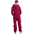 thumbnail image 5 of Maroon Hoodie Onesie Jumpsuit Premium One-Piece SweatSuit for Men & Women, 5 of 6