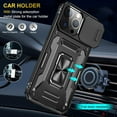 thumbnail image 5 of for iPhone 15 Pro Max Case,with Camera Cover and Kickstand, Military Grade Shockproof Phone Case,15 ProMax Case Black, 5 of 12