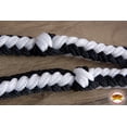 thumbnail image 6 of Hilason Braided Poly Barrel Racing Contest Reins Flat 1" X 8Ft Black/White, 6 of 8
