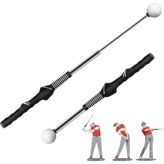 Golf Swing Trainer, Golf Grip Trainer, Retractable Golf Training Aid for Warm up, Grip Trainer Golf Club, Strength & Tempo Training for Chipping Hitting,Ideal for Beginners, Indoor & Outdoor Practice