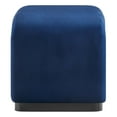 thumbnail image 3 of Koda Performance Velvet Waterfall Stool in Black Midnight Blue, 3 of 10