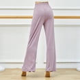 thumbnail image 4 of Plebaso Yoga Gym Pants for Women Casual Solid Color High Waist Split Wide Leg Pants Women's Loose Athletic Pants, 4 of 7