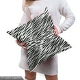 thumbnail image 4 of Ambesonne Zebra Print Fabric by the Yard Upholstery, Black White Camo, 3 Yards, Charcoal Grey White, 4 of 4