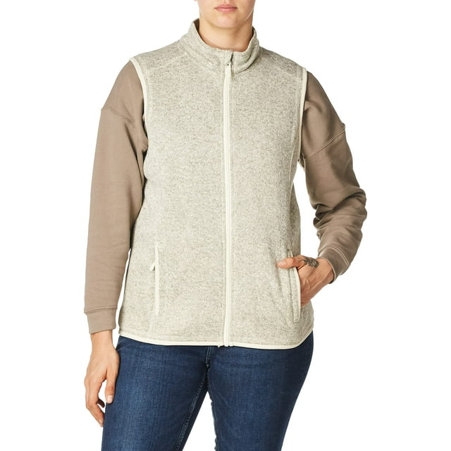 Charles River Apparel Gilet en Molleton Pacific Heathered pour Femmes, Flocon d'Avoine, S
