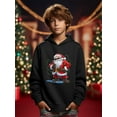 thumbnail image 3 of Mikrdoo Kid Boys Casual Tops Cool Santa Print Long Sleeve Christams Pullover Hoodies Sweatshirt From 5T-14T, 3 of 8