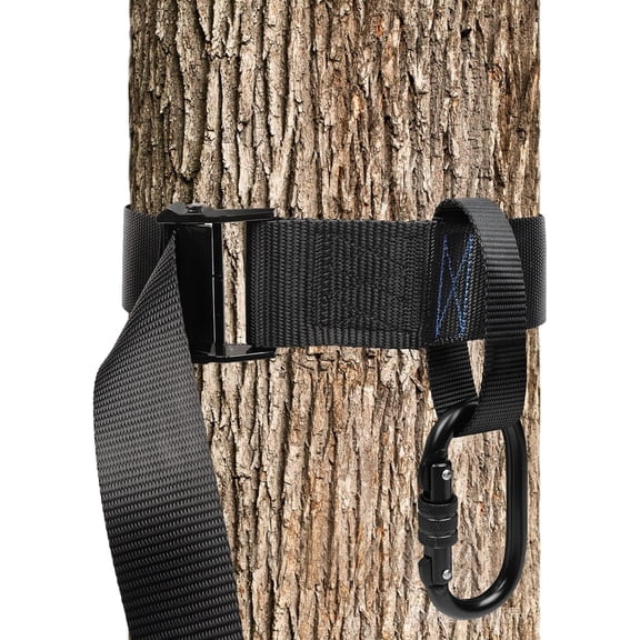 TRSMIMA Tree Stand Hunting Harness - Climbing Stands Strap Treestand Belt with Adjustable Metal Hook Quick Easy Quiet To Use