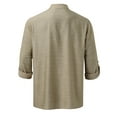 thumbnail image 3 of Gvmfive Mens Casual Long Sleeve Stand Collar Button Up Shirts, 3 of 6