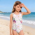 thumbnail image 2 of Grblisyd Girls One Piece Swimsuits Cute Cartoon Crew Neck Swimwear Athletic Bathing Suit 2-13Y, 2 of 6
