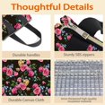 thumbnail image 4 of Pioneer Flower Floral Print Pattern Insulated Lunch Bag for Women & Adults,Large Portable Soft Cooler Lunch Bag,Thermal Food Storage Tote with Pearl Cotton,8.66L,8.75x5.75x9.5 Inch, 4 of 6