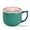 Green/Orange, variant on Ceramic Soup Bowls with Handle and Vented Lid, Large 32oz Wide Soup Mugs for Ramen, Pasta, Salad, Cereal, Microwave and Dishwasher Safe, White