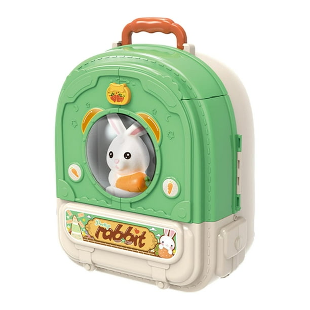 Juguete transportador para mascotas, juguete para el cuidado de mascotas con mochila, maleta con correas ajustables. verde