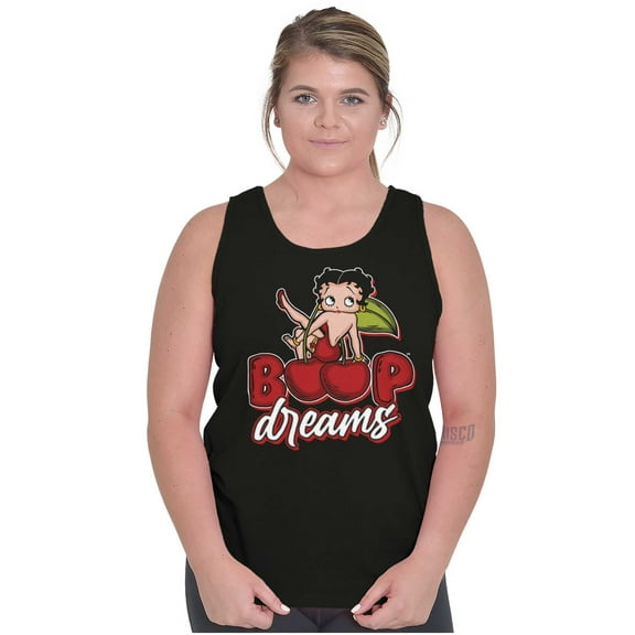 Betty Boop Cartoon Cherry Dreams Tank Top Tee Shirt Women Brisco Brands S