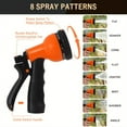thumbnail image 2 of 25-125 Ft Stainless Steel Garden Hose with 8 Function Nozzle, Heavy Duty 304 Stainless Steel Hose for Yard and Lawn, Car Wash, Lightweight, No Kinks and Tangles, 2 of 8