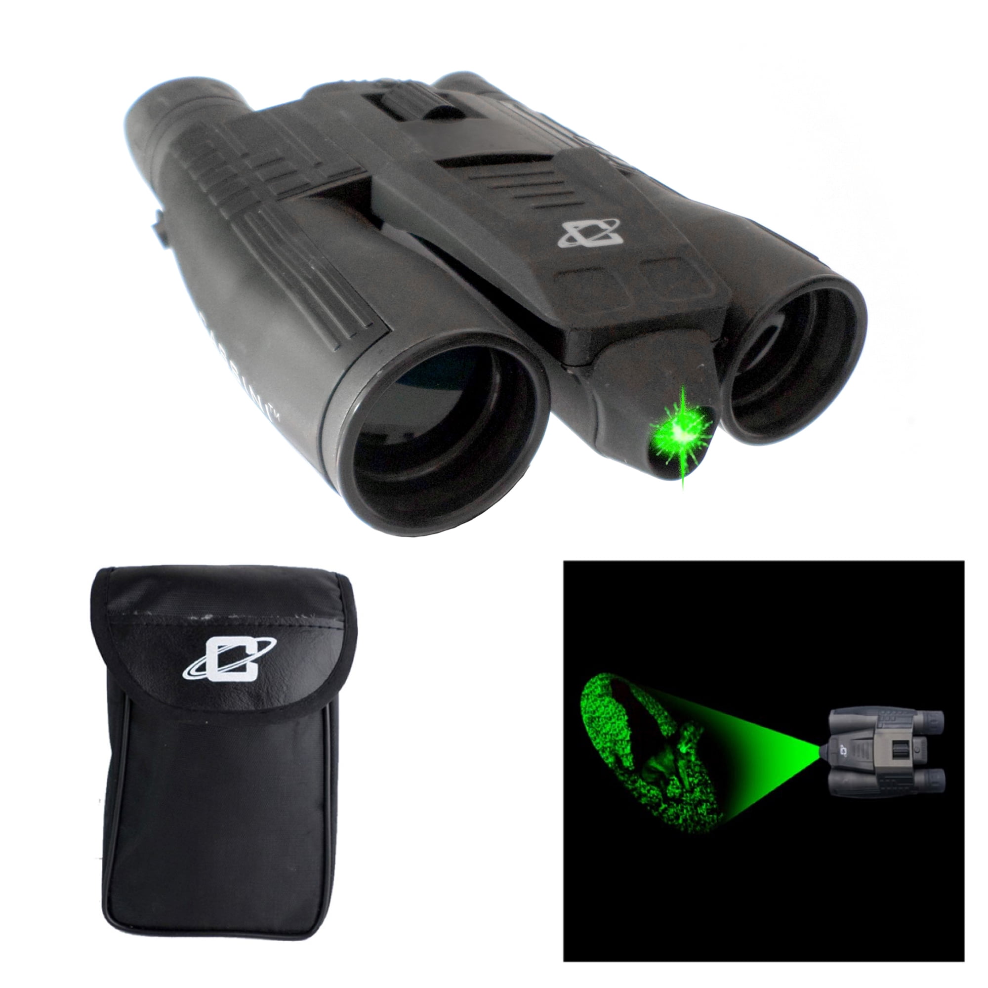 Reveals Objects 150-Yards Away 10x Magnification Water-Resistant Full Range of Focal Adjustments Atomic Beam Official As Seen On TV Night Hero Binoculars by BulbHead