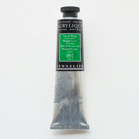 UPC: 3046450064558 | Sennelier Extra-Fine Artists Acrylic Color 60ml Tube Pthalo Green (Yellow Shade) S2