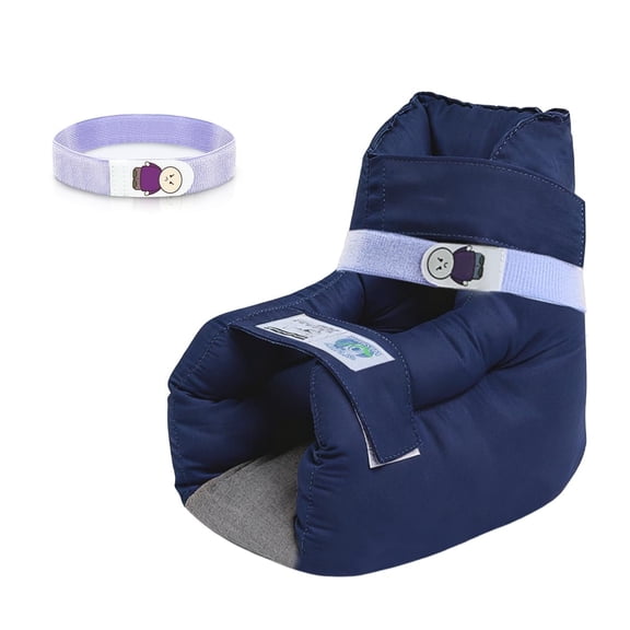 Ehucon Heel Protectors Foot Pillow with Adjustable Straps for Pressure Sore Prevention-Navy