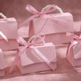 thumbnail image 4 of 30 Pcs Pink Gift Boxes with Pearl Chain, Satin Ribbon Paper Favor Containers with Handle for Wedding Valentine Party, 4 of 8