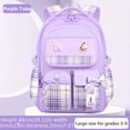thumbnail image 3 of New Primary School Backpack Kids Girls Large Capacity Cartoon Canvas Lightweight Backpack, 3 of 4
