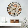 thumbnail image 2 of Yayeee Wall Clock Battery Operated 9.5" Silent Non-Ticking for Living Room, Fall Pumpkin Pattern, 2 of 8