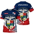 thumbnail image 2 of Custom Panama Shirts for Men 3D Panama Coat of Arms Shirts Panamanian Flag Pride Shirts Panama Hombres Camisa Men Women (Hoodie, 5XL), 2 of 10