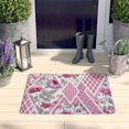 thumbnail image 2 of Pioneer Flower Floral Print Flannel Non Slip Door Rugs,Washable Door Mats Indoor,Decorative Door Mats,Dirt-Resistant and Absorbent Doormat for Entrance,Bedroom,Kitchen,Bathroom,31.5"x17", 2 of 4