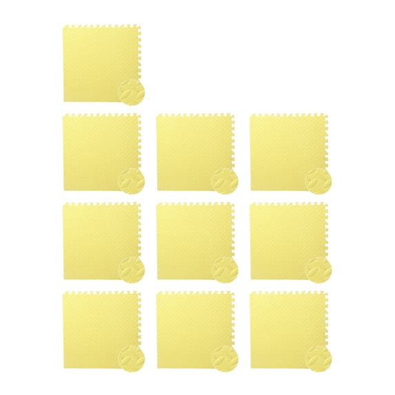 Mightlink 10Pcs Sports Mat Shatter-resistant Leaf Veins Solid Color Gym Home Protective Flooring Yoga Mat Daily Use