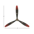 thumbnail image 3 of DecMode Black Metal 3 Blade Airplane Propeller Wall Decor with Aviation Detailing, 3 of 7
