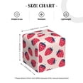 thumbnail image 4 of Lsque Strawberry Printed Tissue Box Cover Holder, Facial Paper Organizer Dispenser,Square with Bottom Belt, PVC Leather Decorative Organizer, 4 of 8