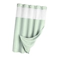 thumbnail image 4 of Cortina de ducha resistente y multifuncional, accesorio de baño para hotel, poliéster. Verde claro, 4 of 9