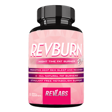 RevBurn PM for Her (With Chamomile) - Night Time Fat Burner by RevLabs - Promotes Deep Rem Sleep and Recovery- Stimulant Free Metabolism Support - 30